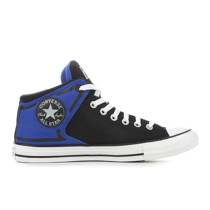 size 8.5-Converse CTAS Mid High Street Sneaker-Black/Royal