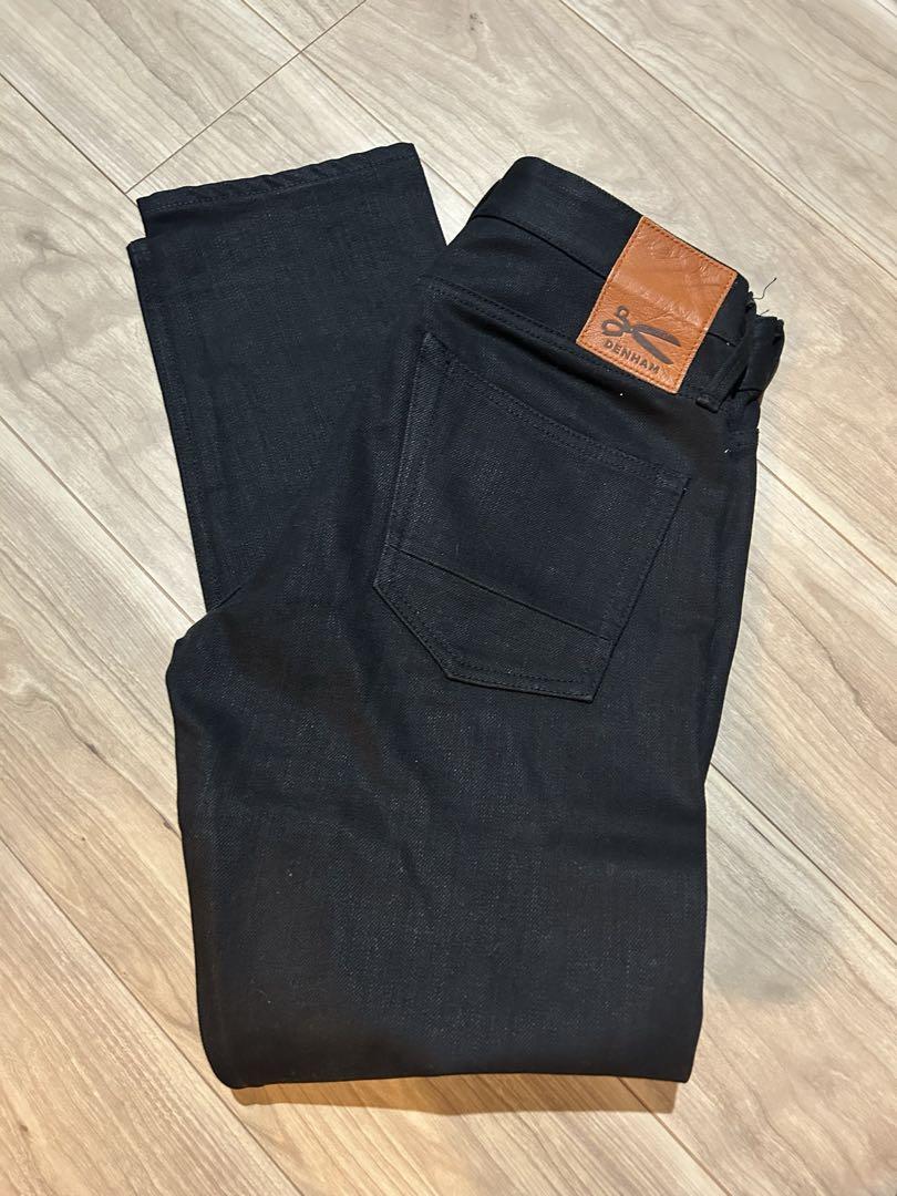 DENHAM black denim, size 30