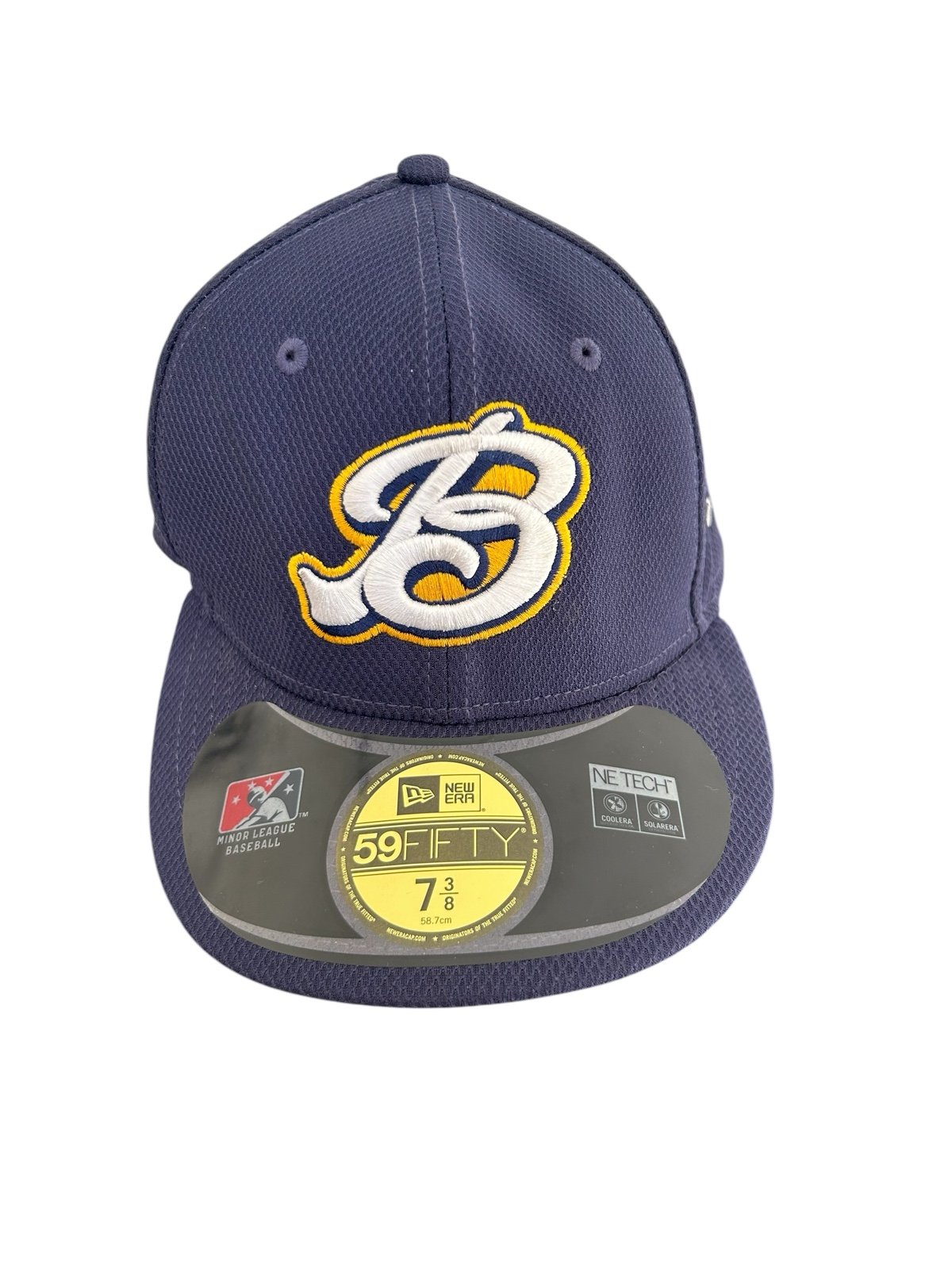 NWT New Era Navy Montgomery Biscuits Authentic 59FIFTY Fitted Hat 7 3/8
