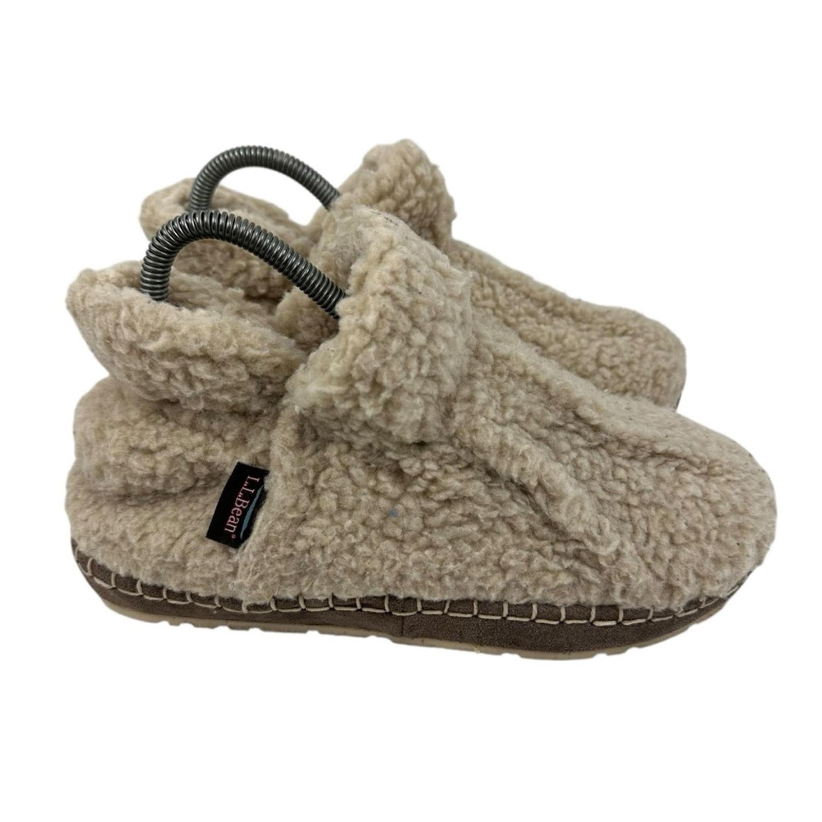 L.L Bean Women's Cozy Slipper Booties Pile Fleece Size 7