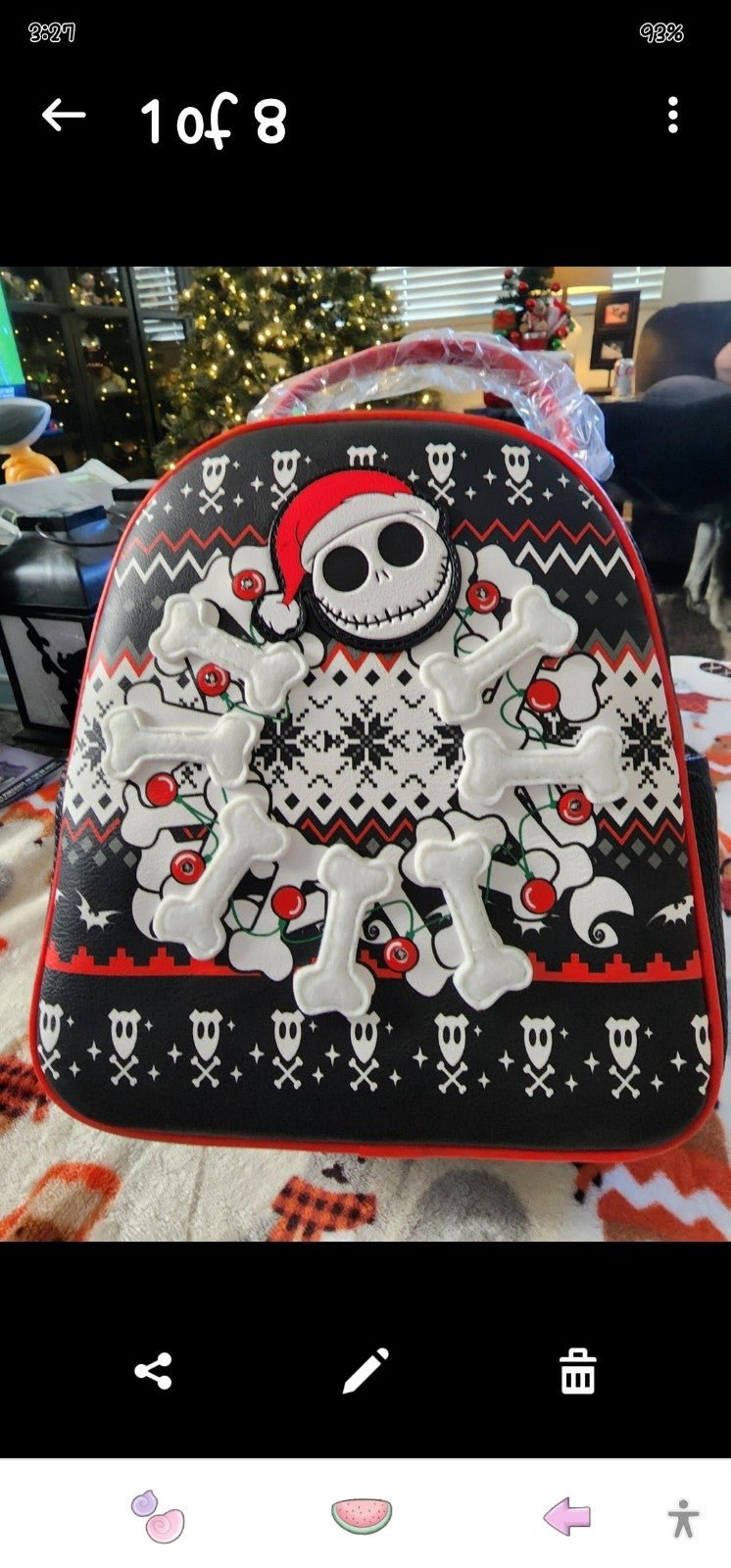 Her Universe Disney Nightmare Before Christmas Jack Skelton Holiday Backpack