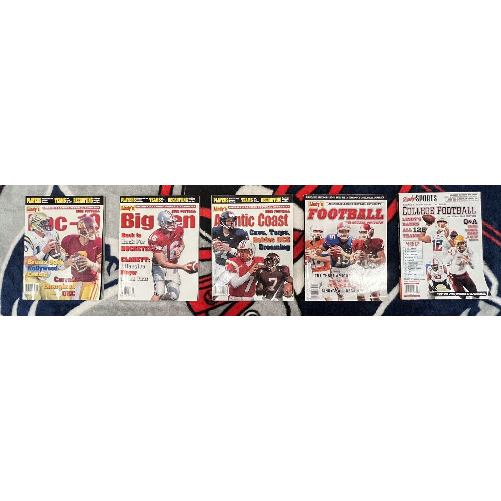 Lindy's College Football Magazine Lot.