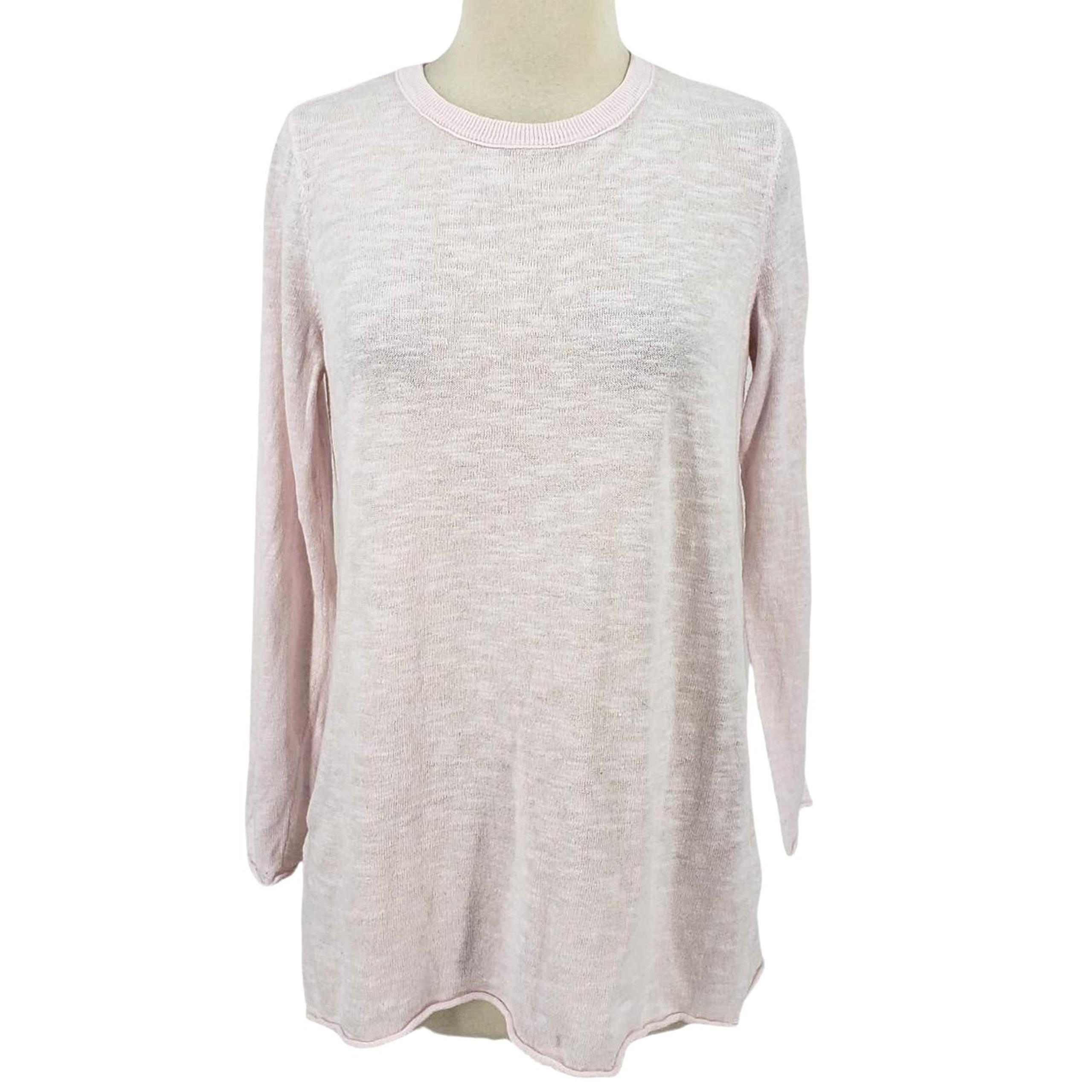 Eileen Fisher Organic Linen Cotton Blend Crew Neck Sweater