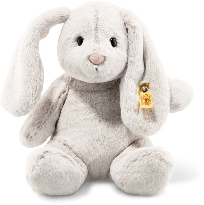 Hoppie Rabbit Toy Figure, Premium Stuffed Animal (Light Grey, 11 ), Soft & Cuddl