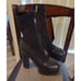 BNIB~Black Rhinestone Studded Rhinestone Sock Platform heels Boots Sz 10