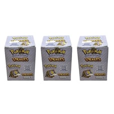 Lot of 3 1999 Pokémon Stickers Series 1 Display Boxes | Minor Damage Please Read