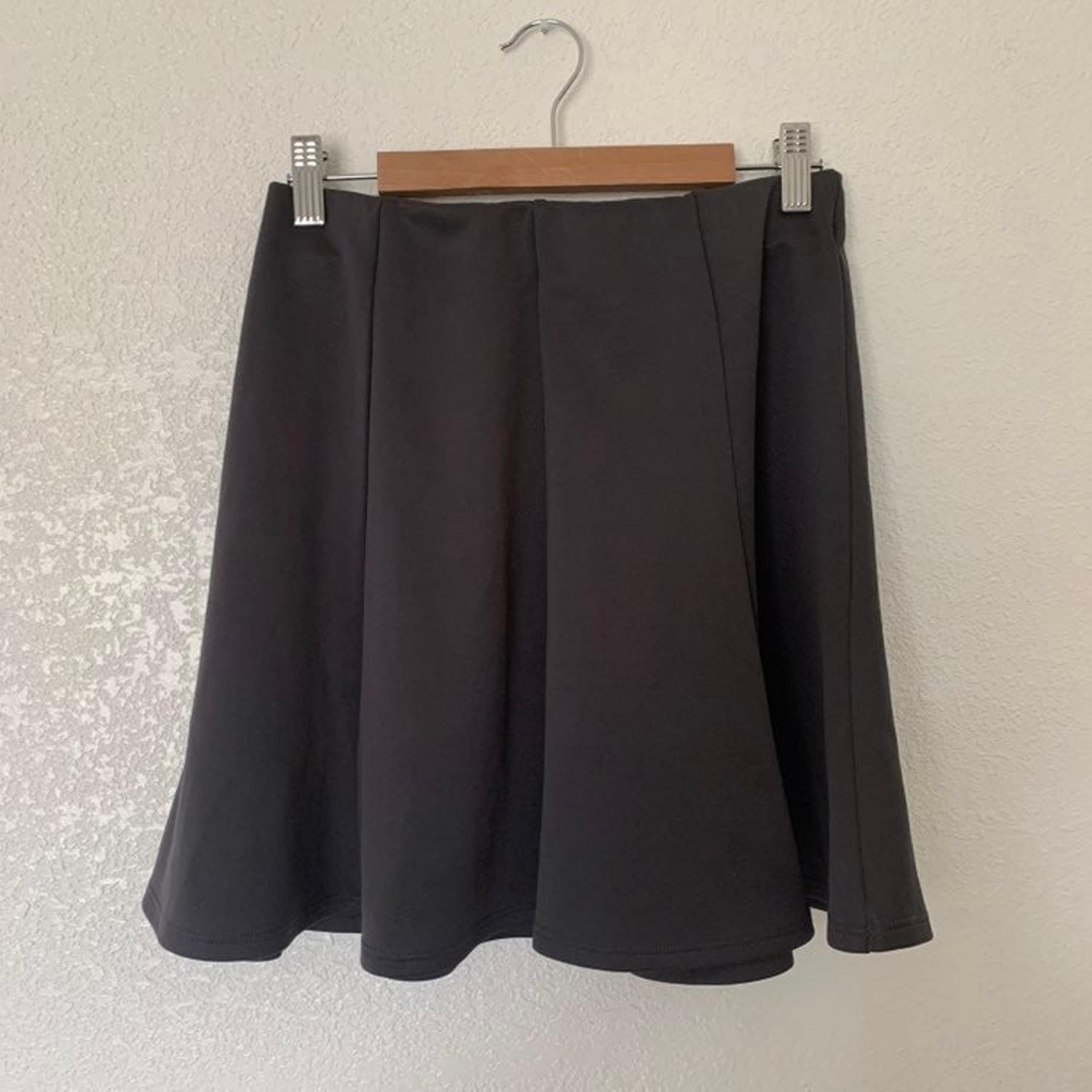 Forever 21 Dark Grey Pleated High Waisted Skirt