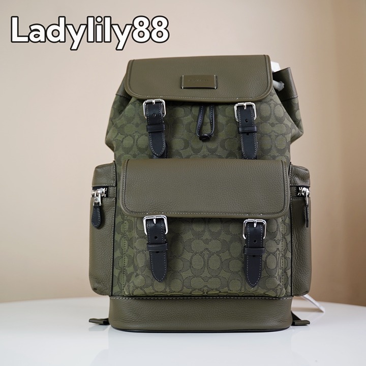 NWT Coach CE523 Sprint Backpack In Signature Jacquard Pebble Smooth Calf leather