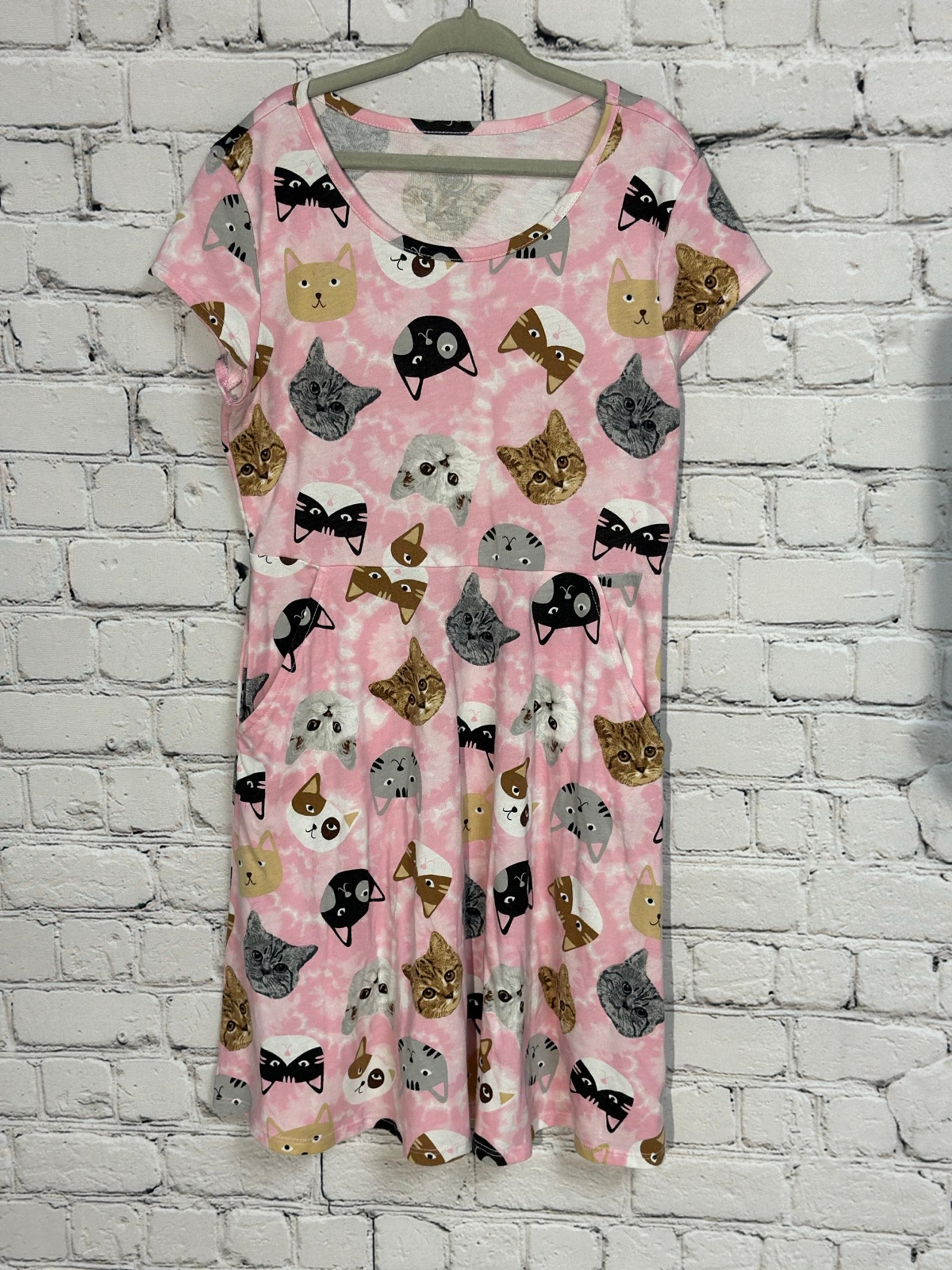 Wonder Nation Pink Flutter Sleeve Sundress Size M (7-8)