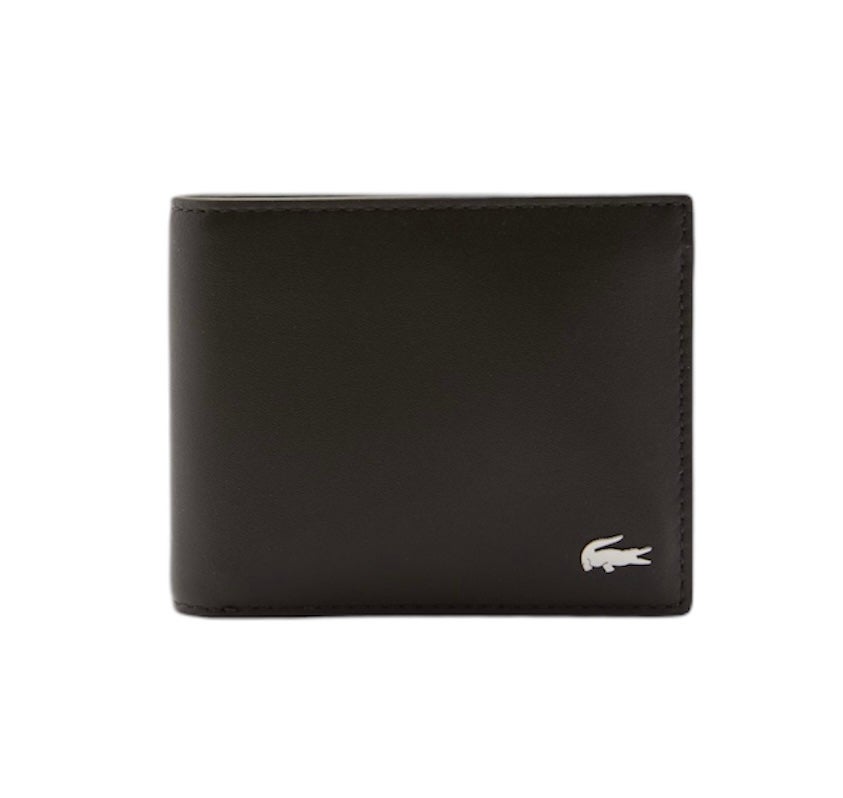 NWT Lacoste Men’s Wallet with Silver Crocodile Logo