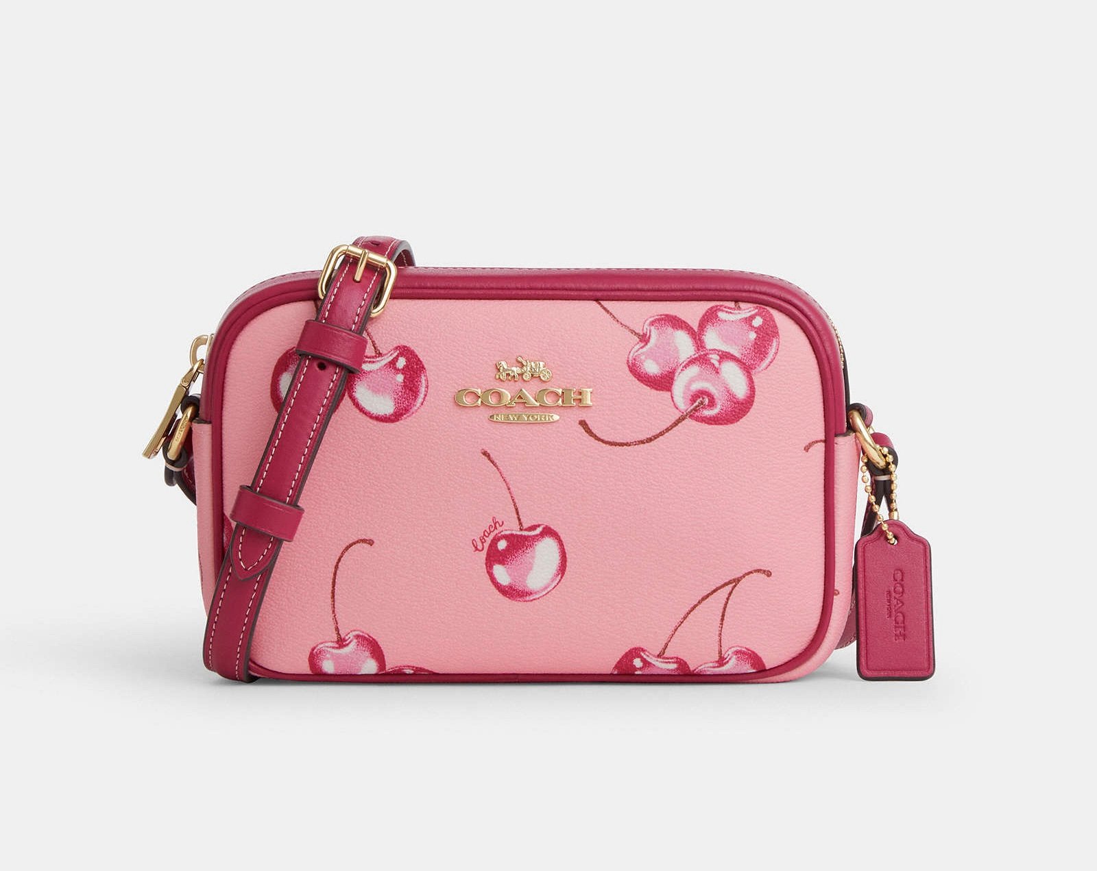 Coach Mini Jamie Camera Bag With Cherry Print