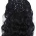 Black Full Head clip in Extension