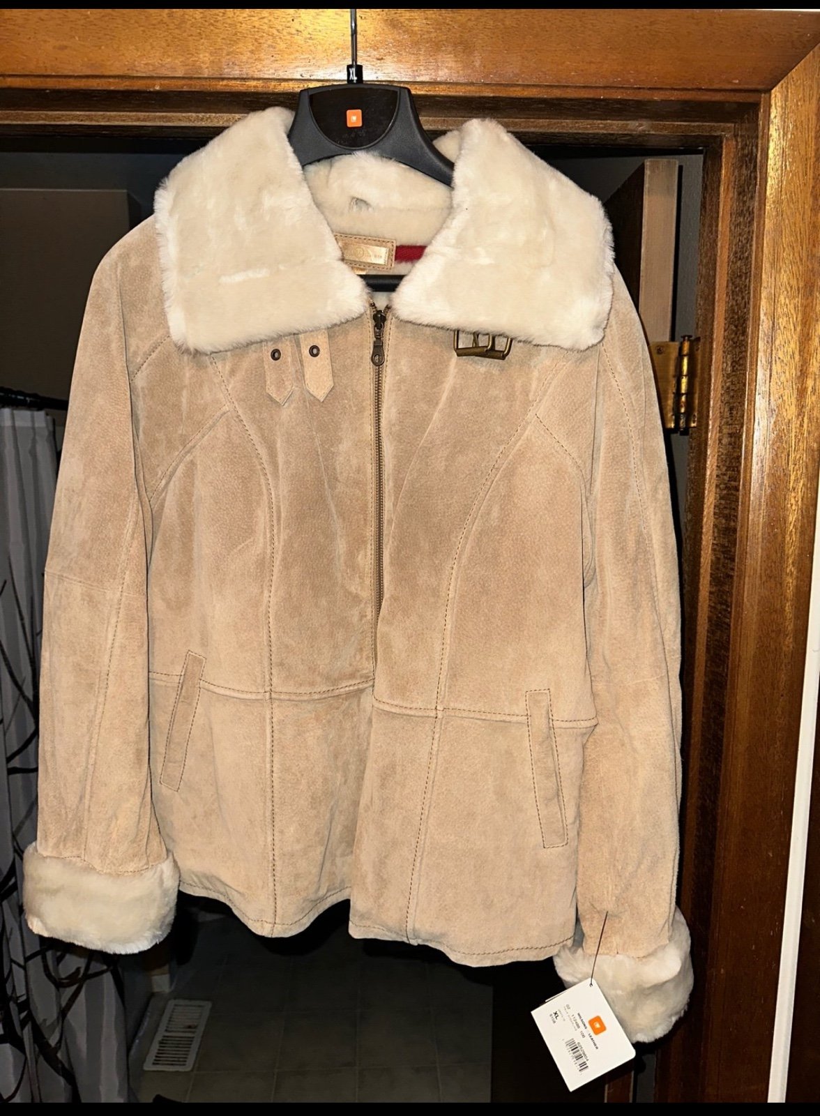 Wilson’s Leather Vintage Suede Shearling Bomber Jacket BNWT Size XL