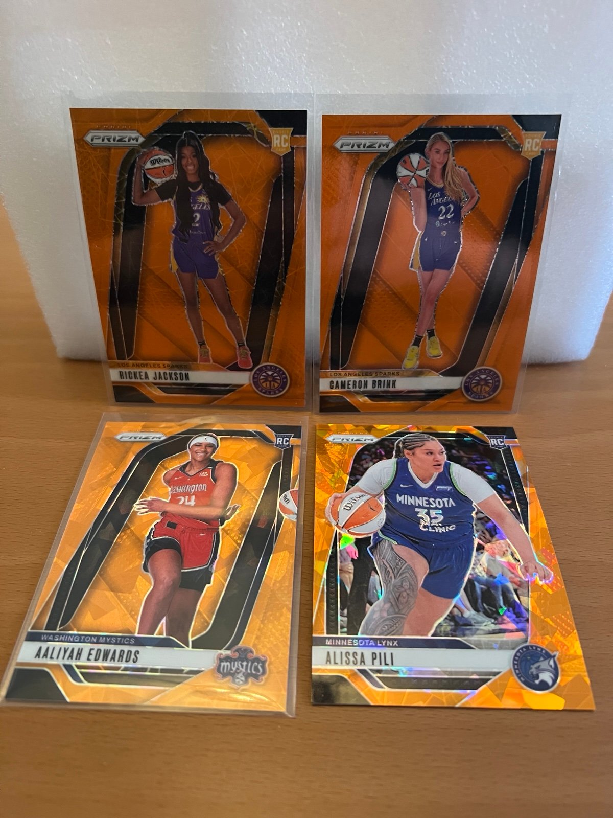 WNBA Prizm Orange Velocity Orange Ice Rookie Card Lot