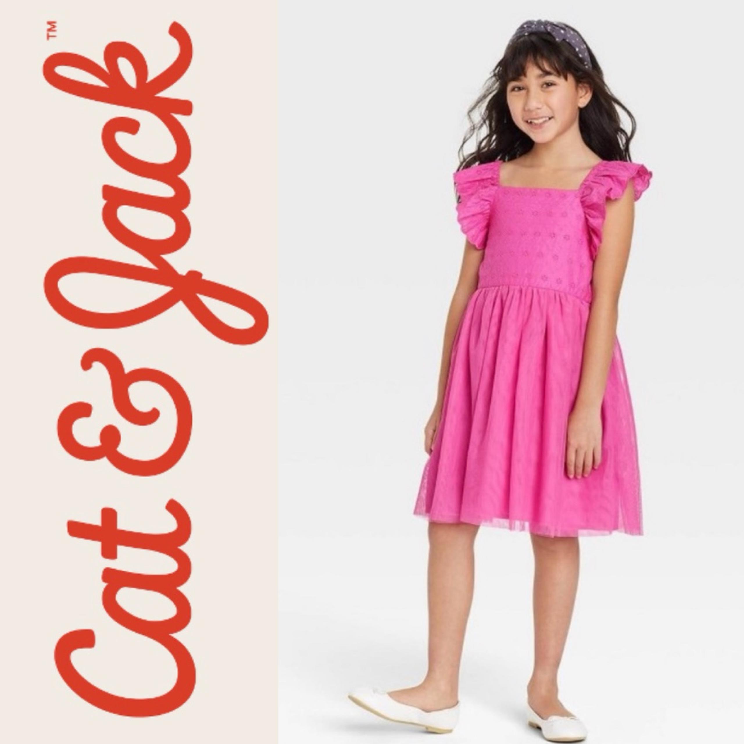 Girls Eyelet Tulle Dress