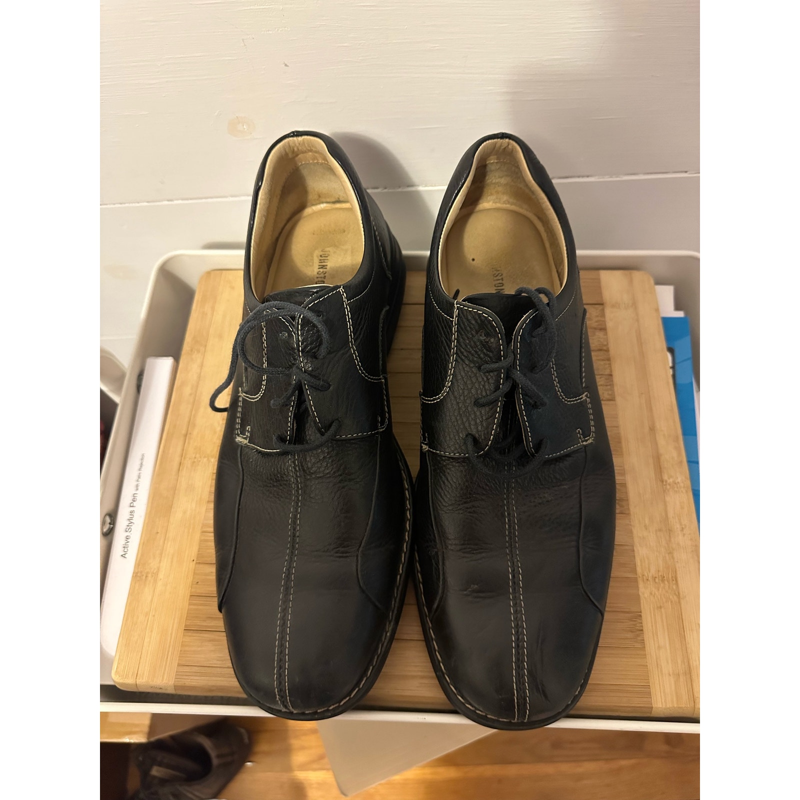 Johnston & Murphy Shuler Bicycle Oxfords black leather men’s size 11