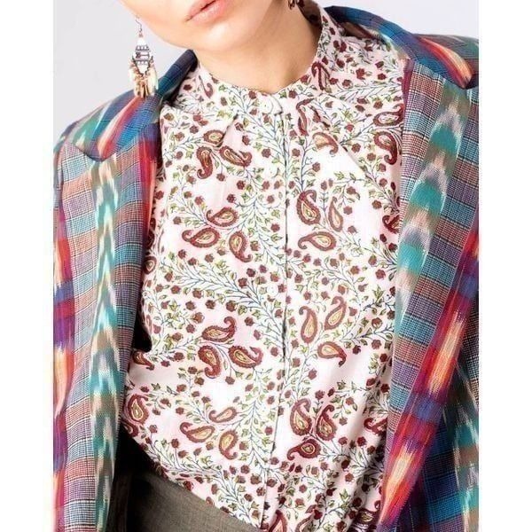 NWT Alix of Bohemia Annabel Anderson Shirt Floral Size L Prairie Cottagecore