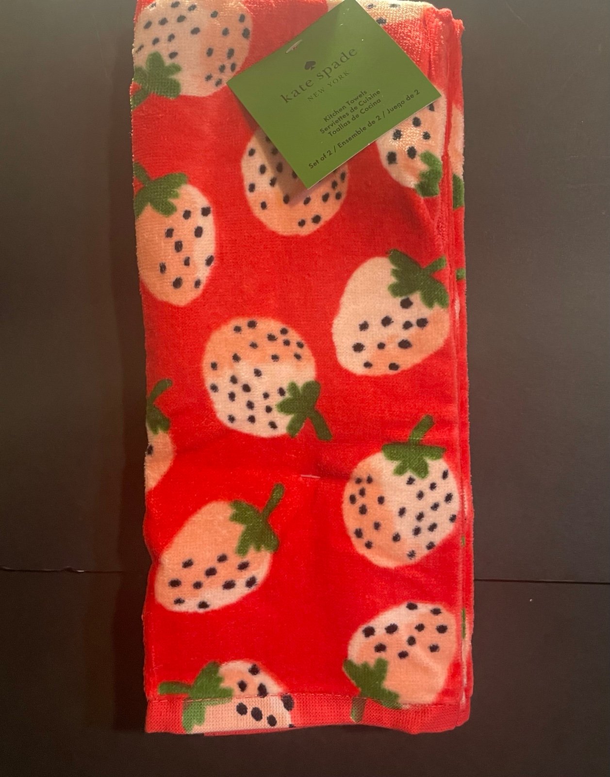 Kate spade spring kitchen towels , NWT