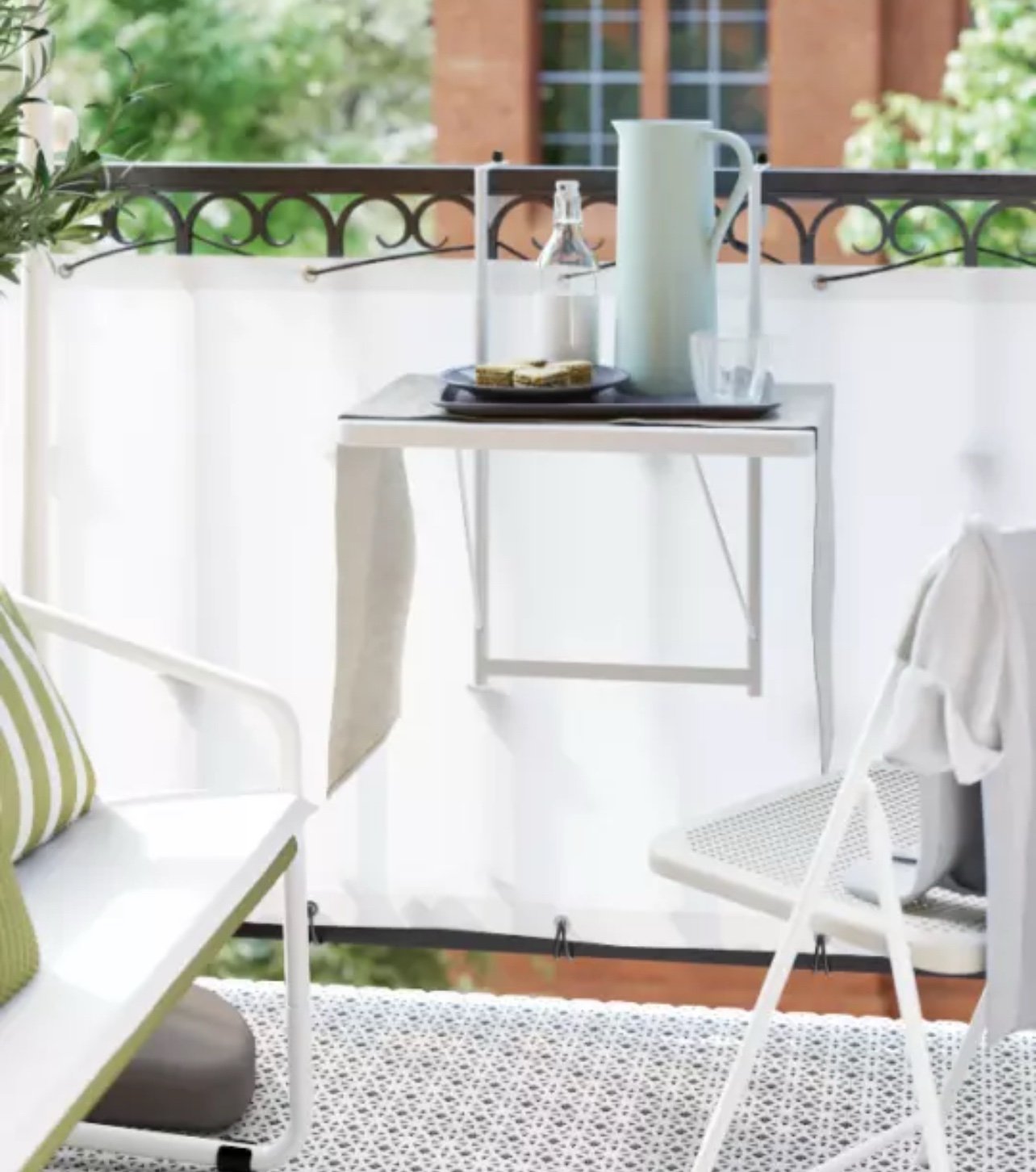 IKEA TORPARO Balcony table 904.613.46 , white, (19 5/8”) ( 50 cm ) Sealed!!! Shi