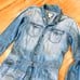 Denim shorts romper overalls preppy blue large long sleeve