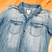 Denim shorts romper overalls preppy blue large long sleeve
