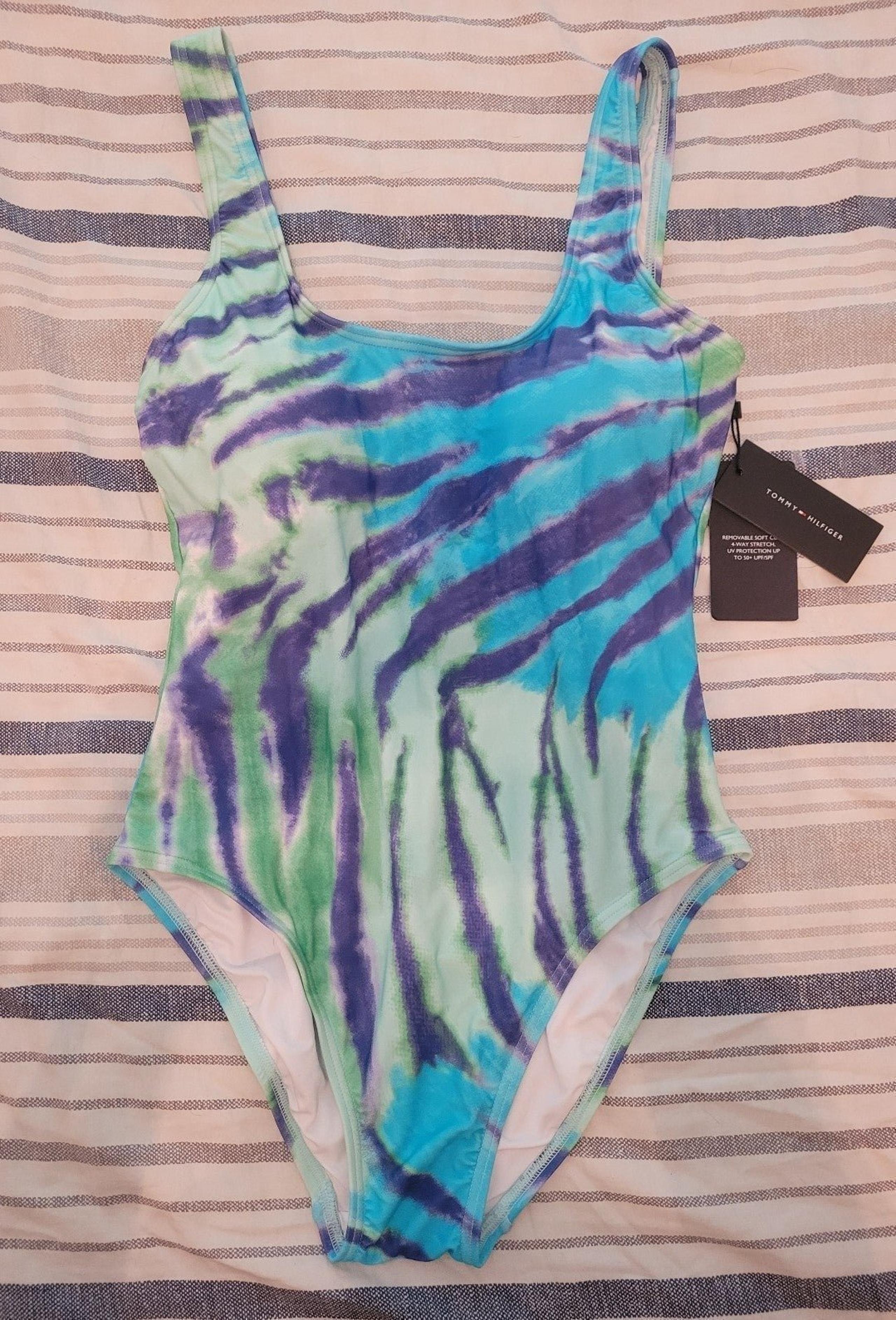 NWT Tommy Hilfiger Tie Dye Bathing One Piece Suit