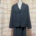 Studio Works Women's‎ Black 2 Piece Faux Suede Skirt Suit