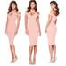Nookie Hollywood Midi Dress In Blush