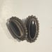 Vintage 925 Sterling Silver Earrings with Black Agate Stone