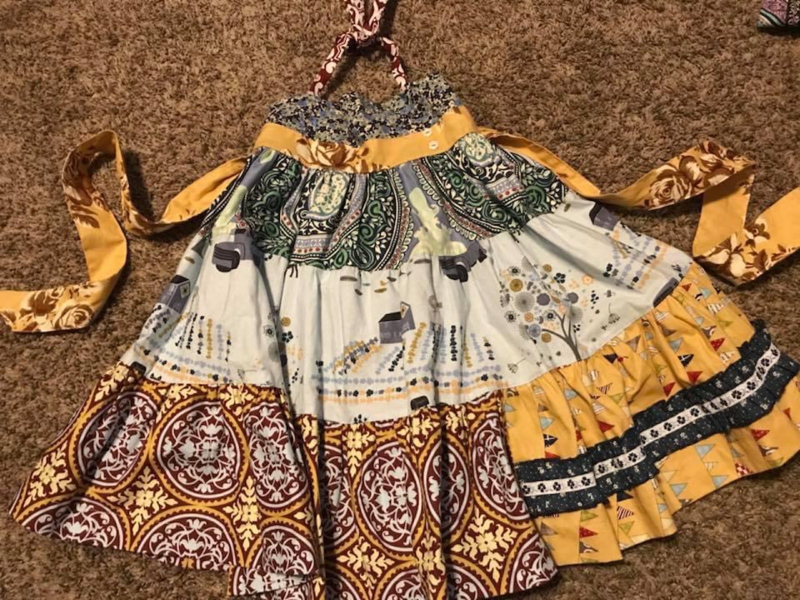 Euc Matilda Jane Dress my antonia tiered ellie platinum farm Sz 2
