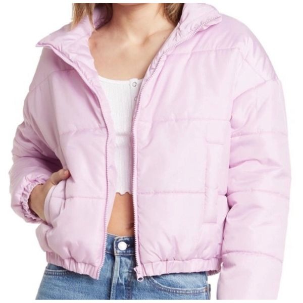 Abound Nordstrom pink bouquet puffer