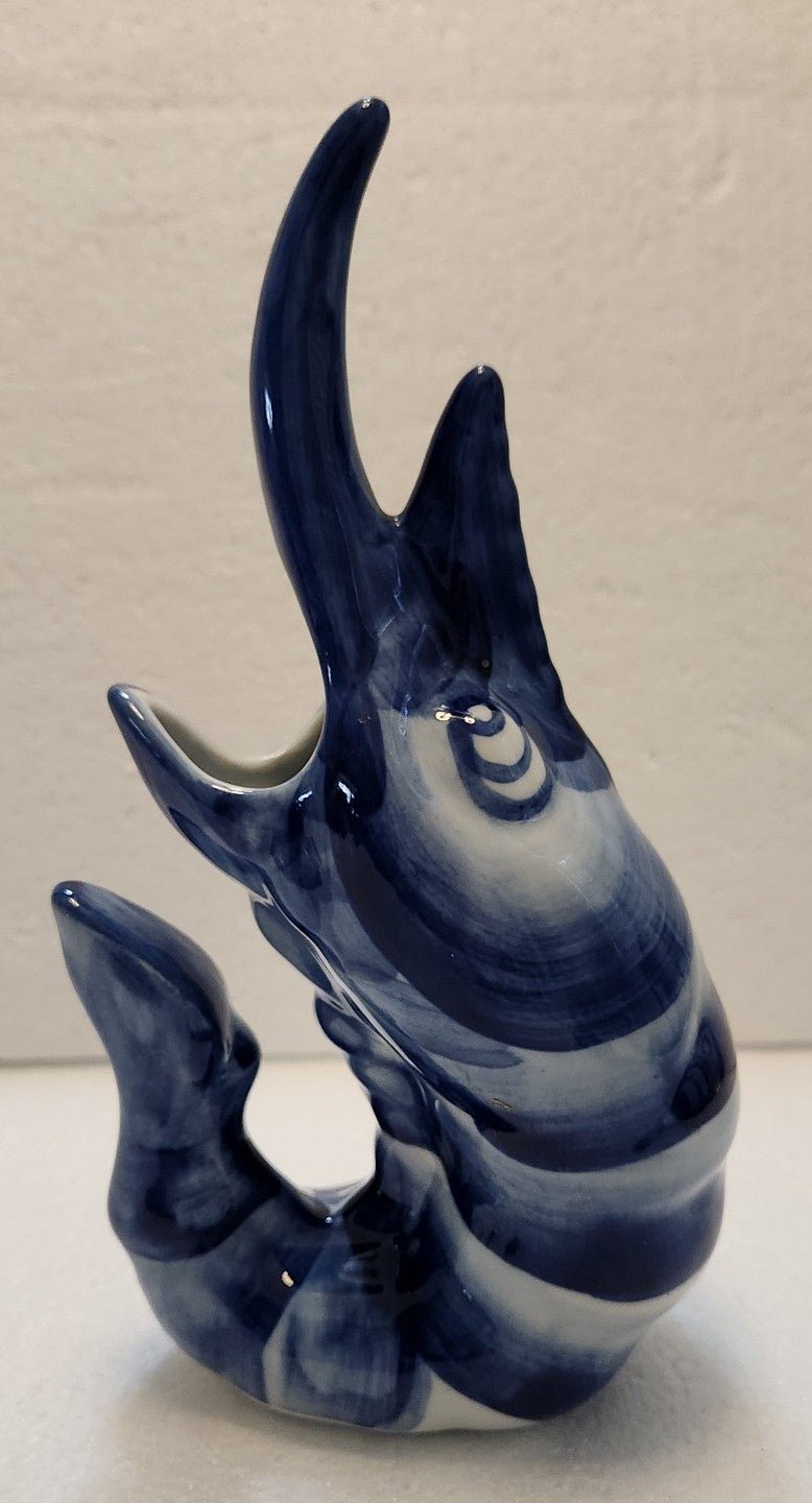 Vintage Porcelain Shrimp Vase 1970s
