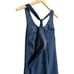 J Crew Twist Back Criss Cross Silk Shift Sleeveless Dress Night Shadow Blue 00