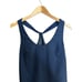 J Crew Twist Back Criss Cross Silk Shift Sleeveless Dress Night Shadow Blue 00