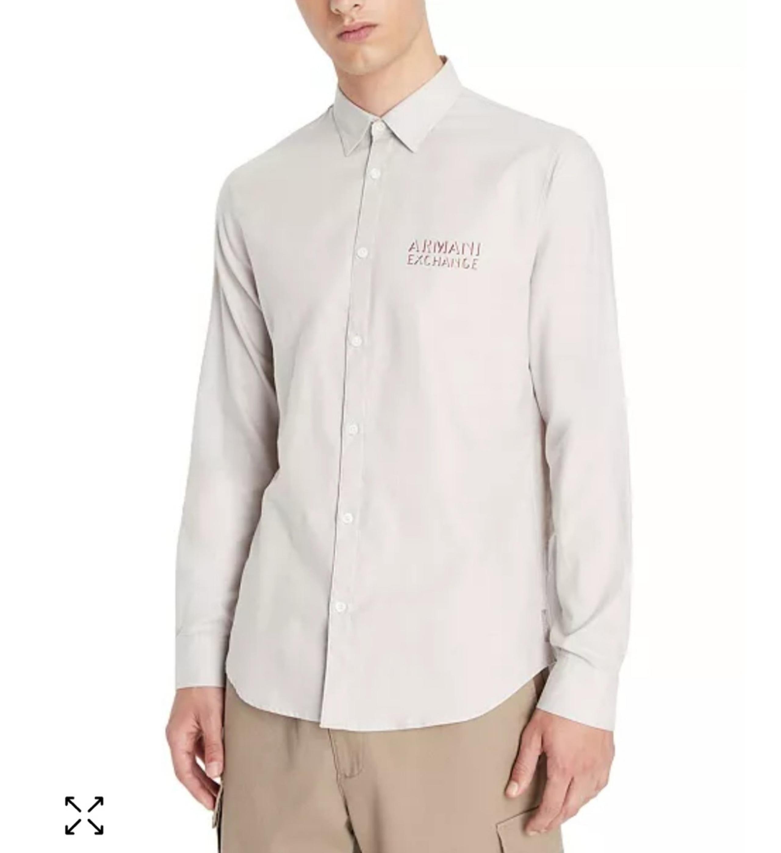A|X ARMANI EXCHANGE

Men's Classic Solid Logo Dress Shirt