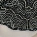 Papell Boutique Evening Beaded Formal Halter Top Black Silver Silk Flowers Large