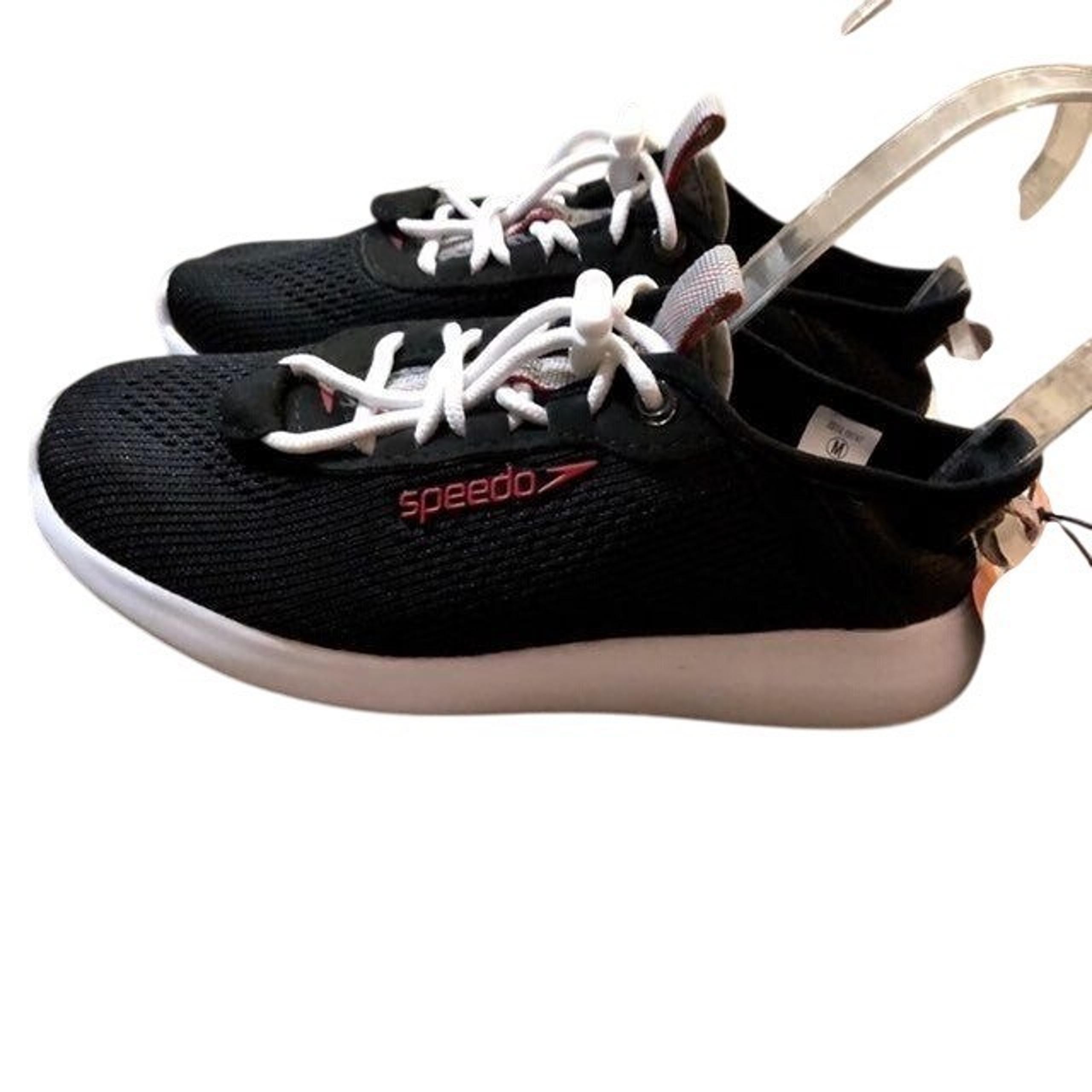 Speedo Tidal Walker Water Shoes Boys M (13-1) NEW Black Red Swim Beach