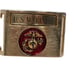 Vintage 1977 E. Hull U.S Marine Gold Belt Buckle