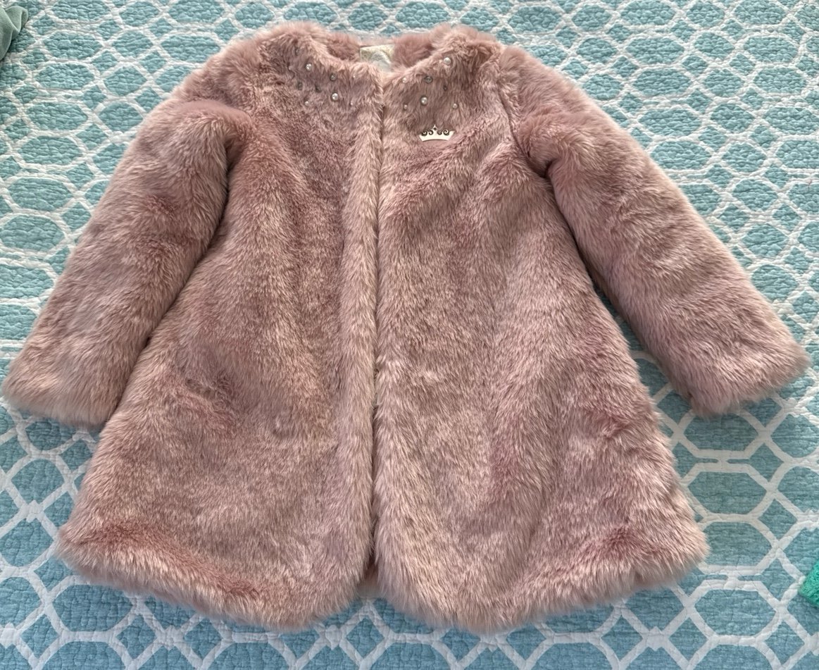 Disney Princess Faux Pink Coat size 7/8