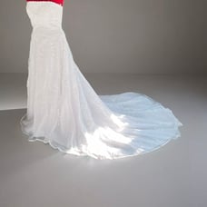Lady Eleanor David’s Bridal Gown White Strapless Chapel Wedding Dress Size 12