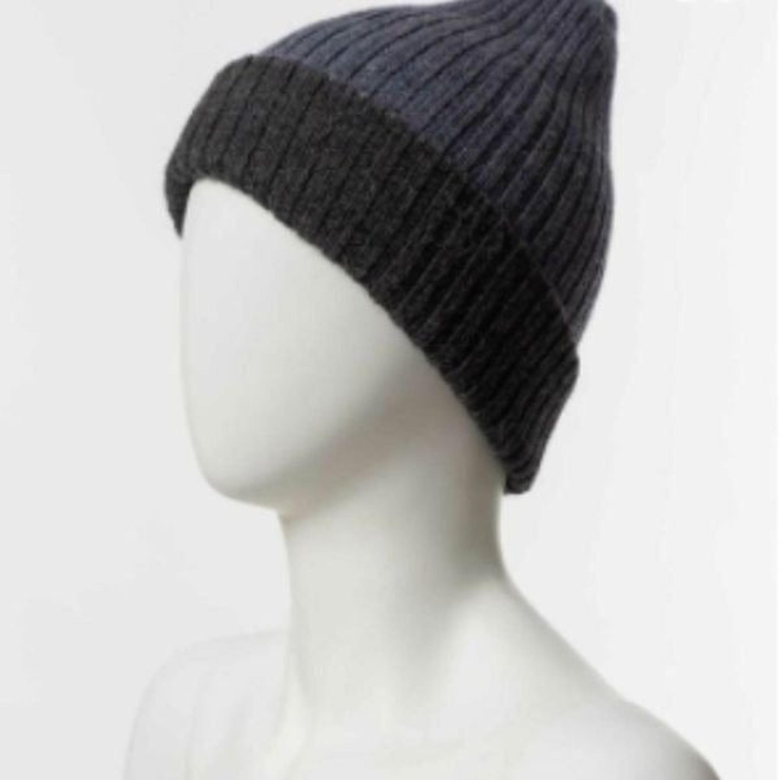 Rainforest Men's Gray & Black Foldable Cuff Beanie Winter Hat Size OS