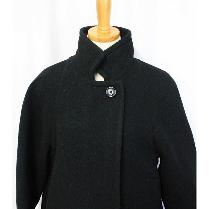 J CREW STADIUM CLOTH STANDING COLLAR COAT BLACK SIZE 0 NWT B4840 368