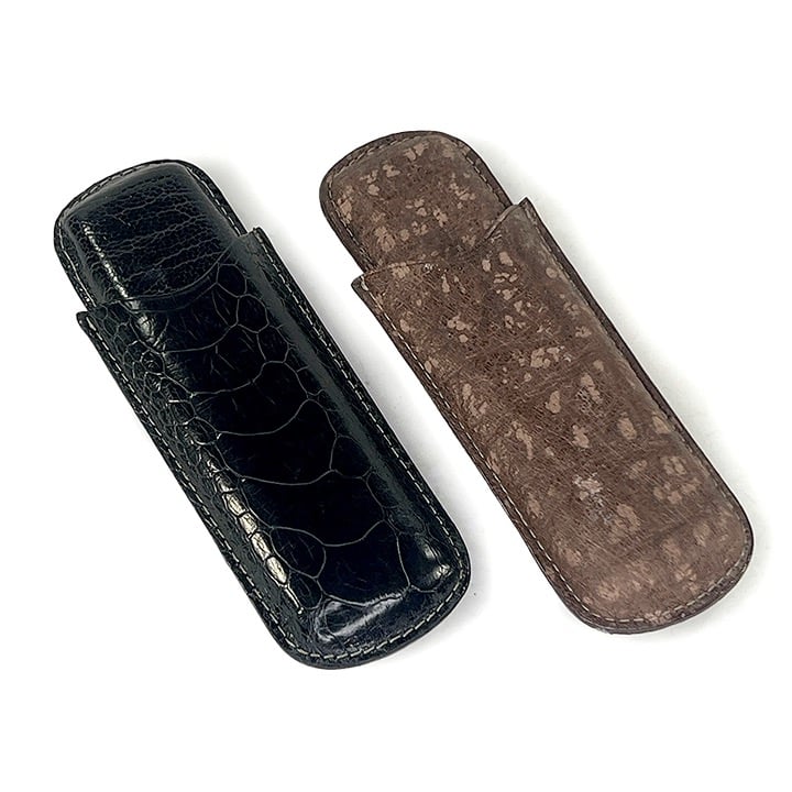 Collection Privé Ostrich & Buffalo Dual Cigar Holders from South Africa - 2