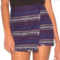 Joie Striped Tweed Genae Wrap Mini Skirt