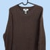 brown ribbed y2k cotton wool blend knit sweater