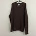 brown ribbed y2k cotton wool blend knit sweater