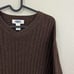 brown ribbed y2k cotton wool blend knit sweater