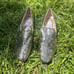 Jimmy Choo Gold Sequin Loafers - Size 9