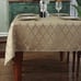 Jacquard Flower Pattern Polyester Table Cloth 60 x 102 8-10 seats gold