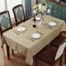 Jacquard Flower Pattern Polyester Table Cloth 60 x 102 8-10 seats gold